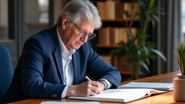 A person engaged in a focused cognitive task, representing mental agility and brain health.