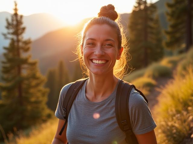 Woman enjoying outdoor walk, demonstrating healthspan optimization
